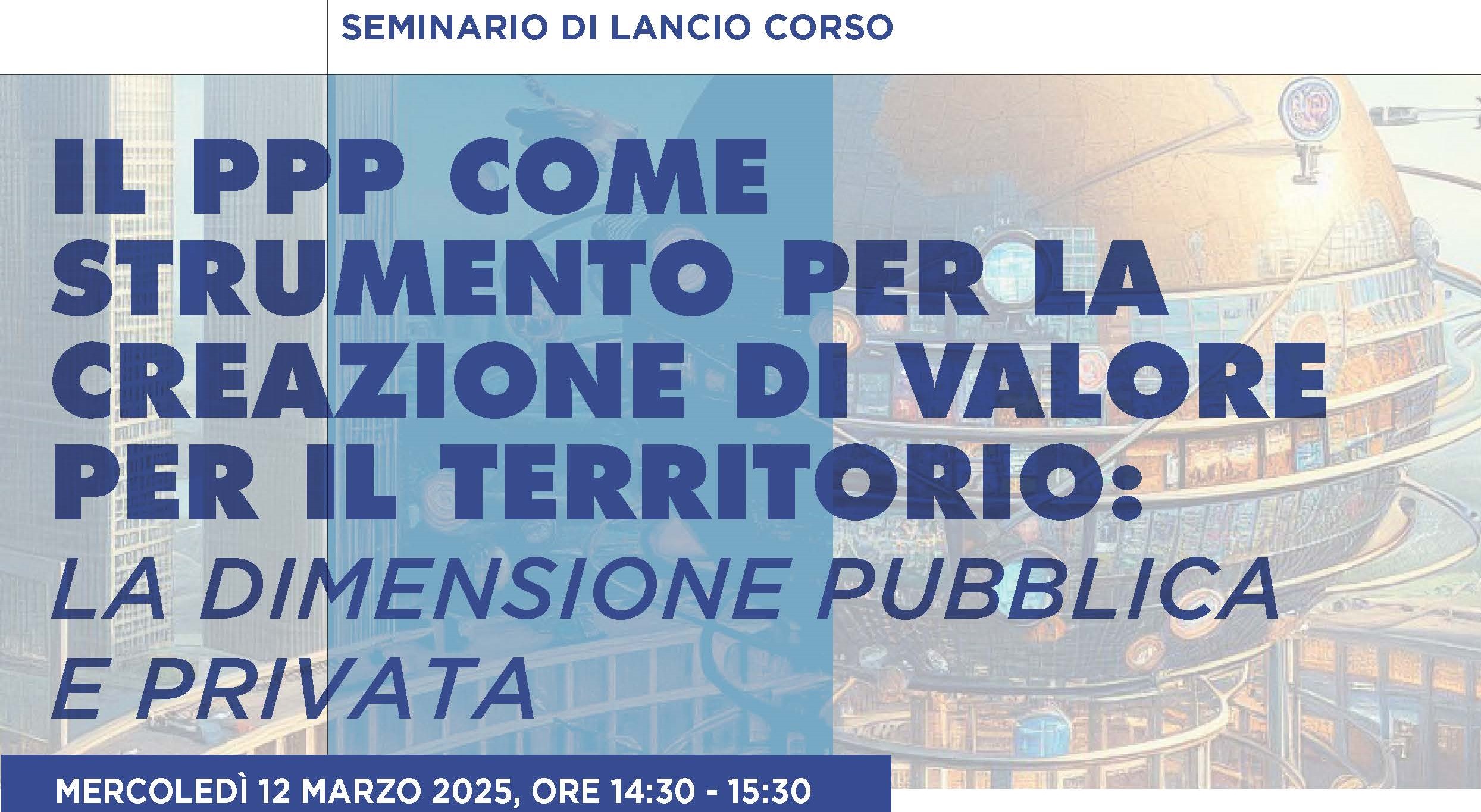 ISTAO E SINLOC: WEBINAR DI LANCIO DEL CORSO PPP E PROJECT FINANCE